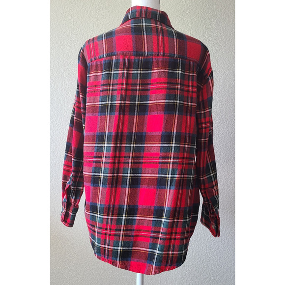 Old Navy Checked Women's The Boyfriend Shirt Button Up Sz‎ Medium Petite Preppy - Picture 4 of 13